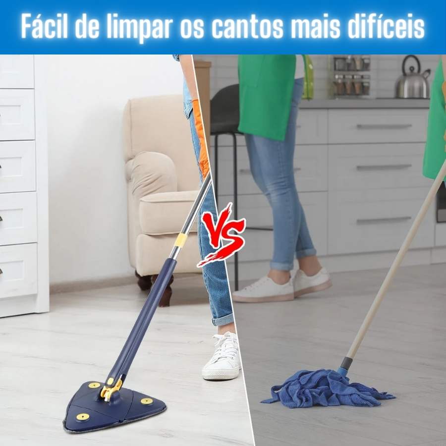 GiroClean 360° - Triangular Cleaning Mop with Automatic Twist