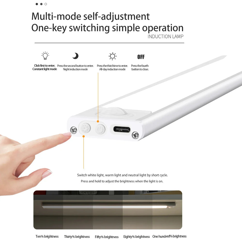 LumiGuard - Luz Noturna LED Multimodal com Sensor de Movimento